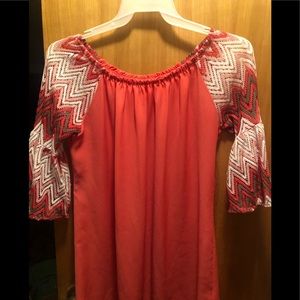 Mid length off shoulder blouse